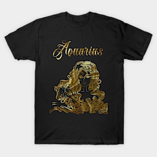 Aquarius Zodiac Sign T-Shirt